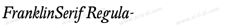 FranklinSerif Regula字体转换